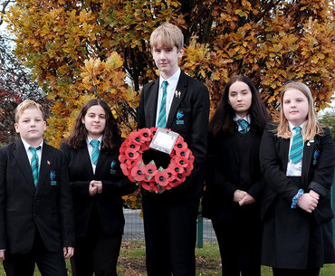 Image of Students commemorate Remembrance Day with The friends of Southern Cemetery Group